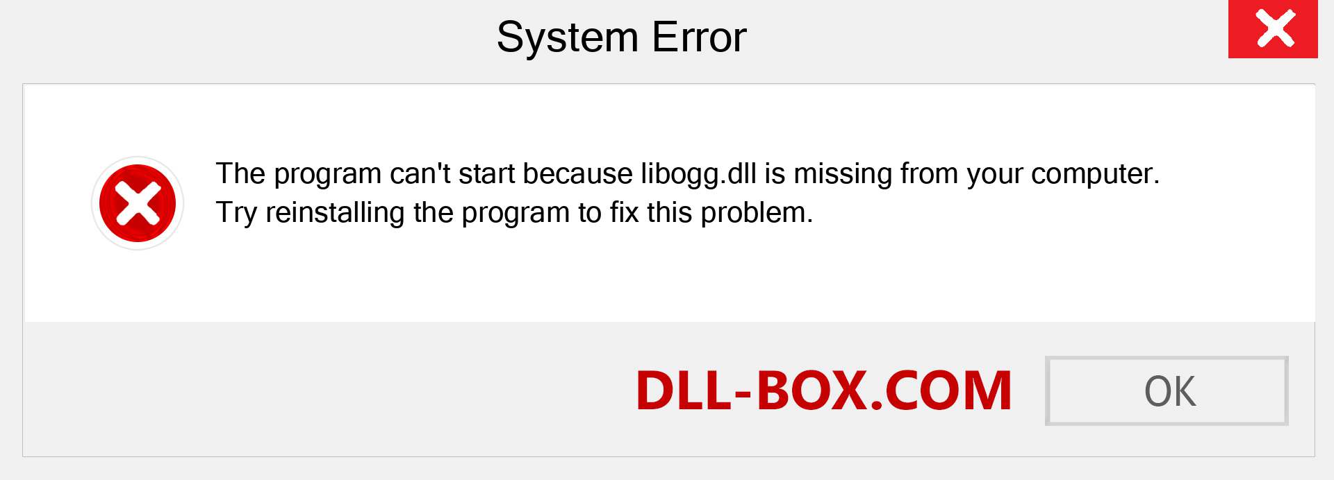  libogg.dll file is missing?. Download for Windows 7, 8, 10 - Fix  libogg dll Missing Error on Windows, photos, images